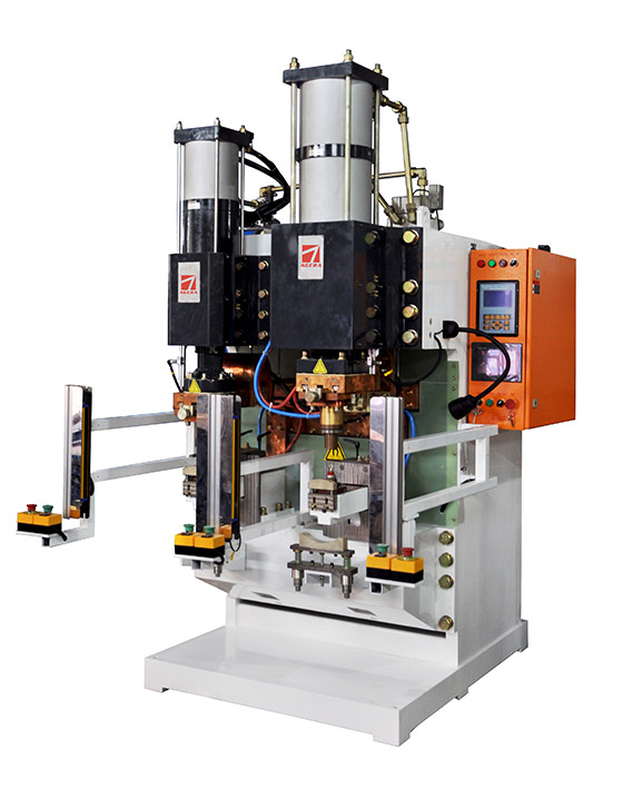 壓縮機殼體與排氣管雙頭凸焊機